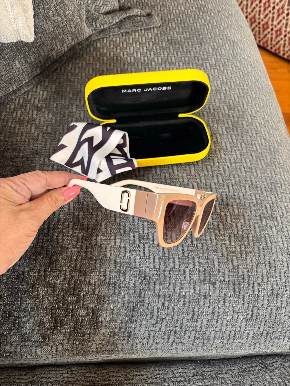 Marc Jacobs Blush Pink Oversized Cat-Eye Sunglasses